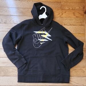 Nike Kids Black and Yellow Graphic Hoodie